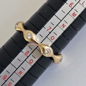 Pandora 18K Gold Love Pod 8 Diamond Ring. Size 56/7.5.